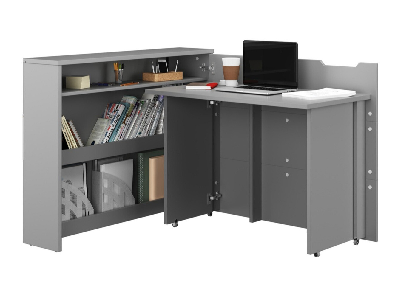 Hjørneskrivebord Concept Pro Lenart (Grå)