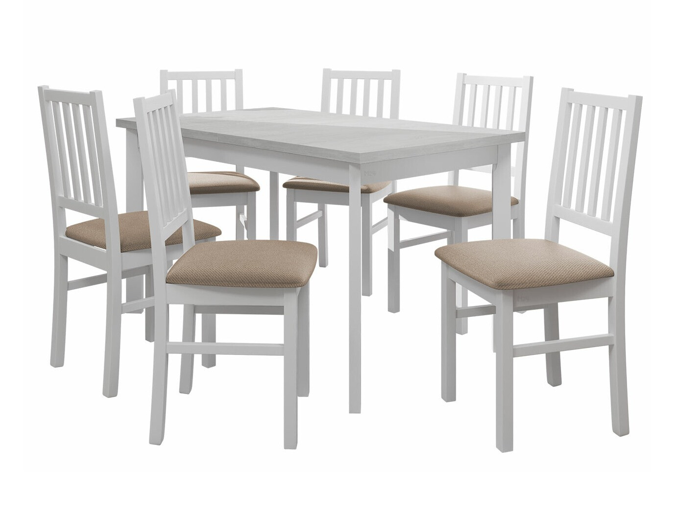 Spisestuesæt Victorville 264 (Hvid)