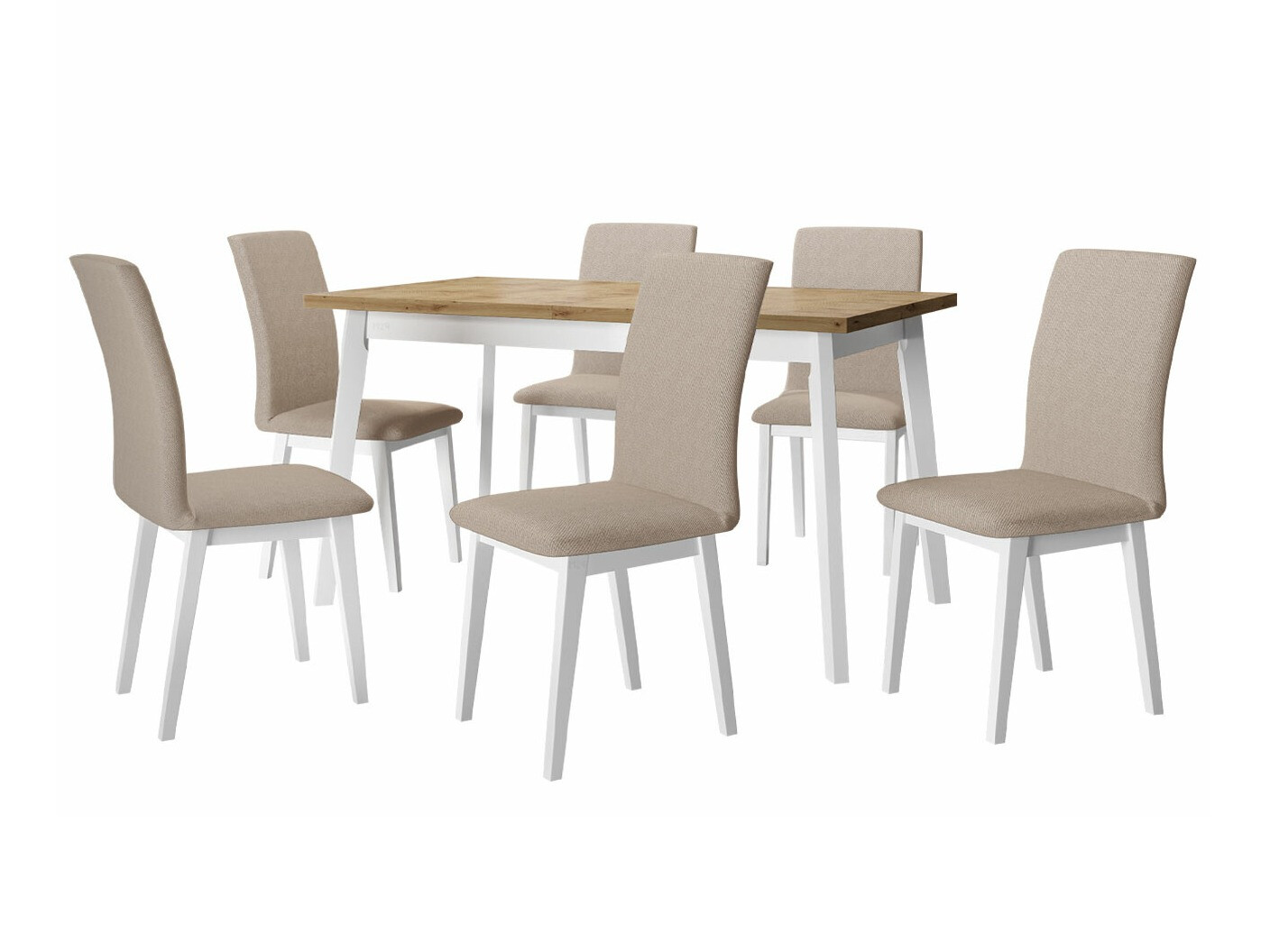 Spisestuesæt Victorville 285 (Artisan eg + Hvid)