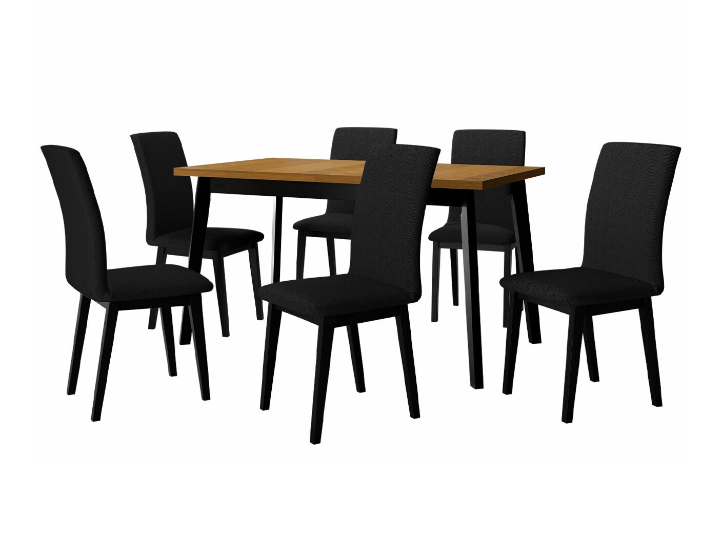 Spisestuesæt Victorville 288 (Grandson eg + Sort)
