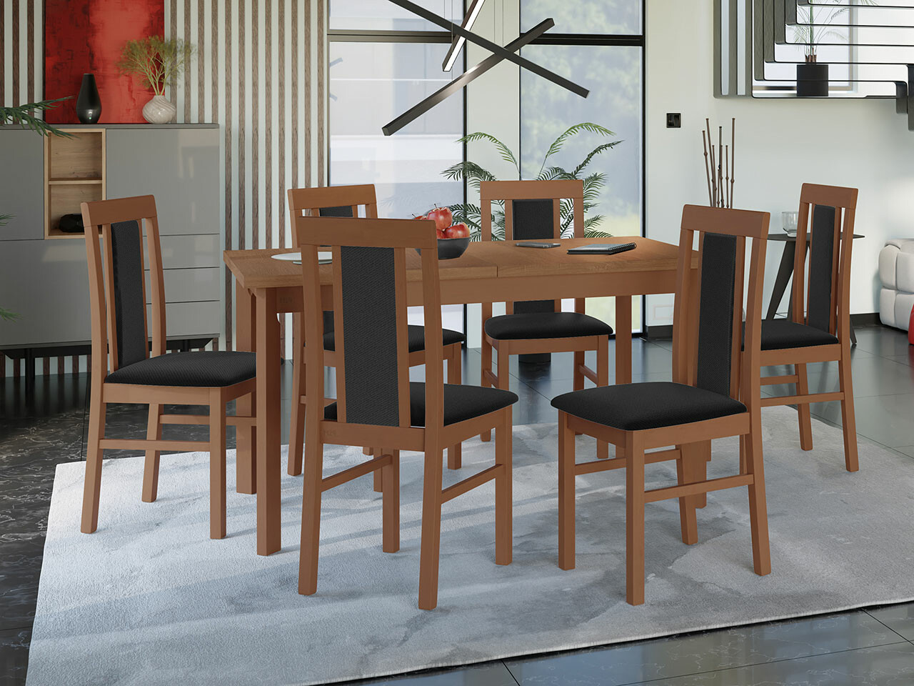 Spisestuesæt Victorville 293 (Ahorn)