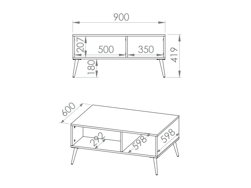 Sofabord Flonovu 106 (Mørkegrøn + Gylden)