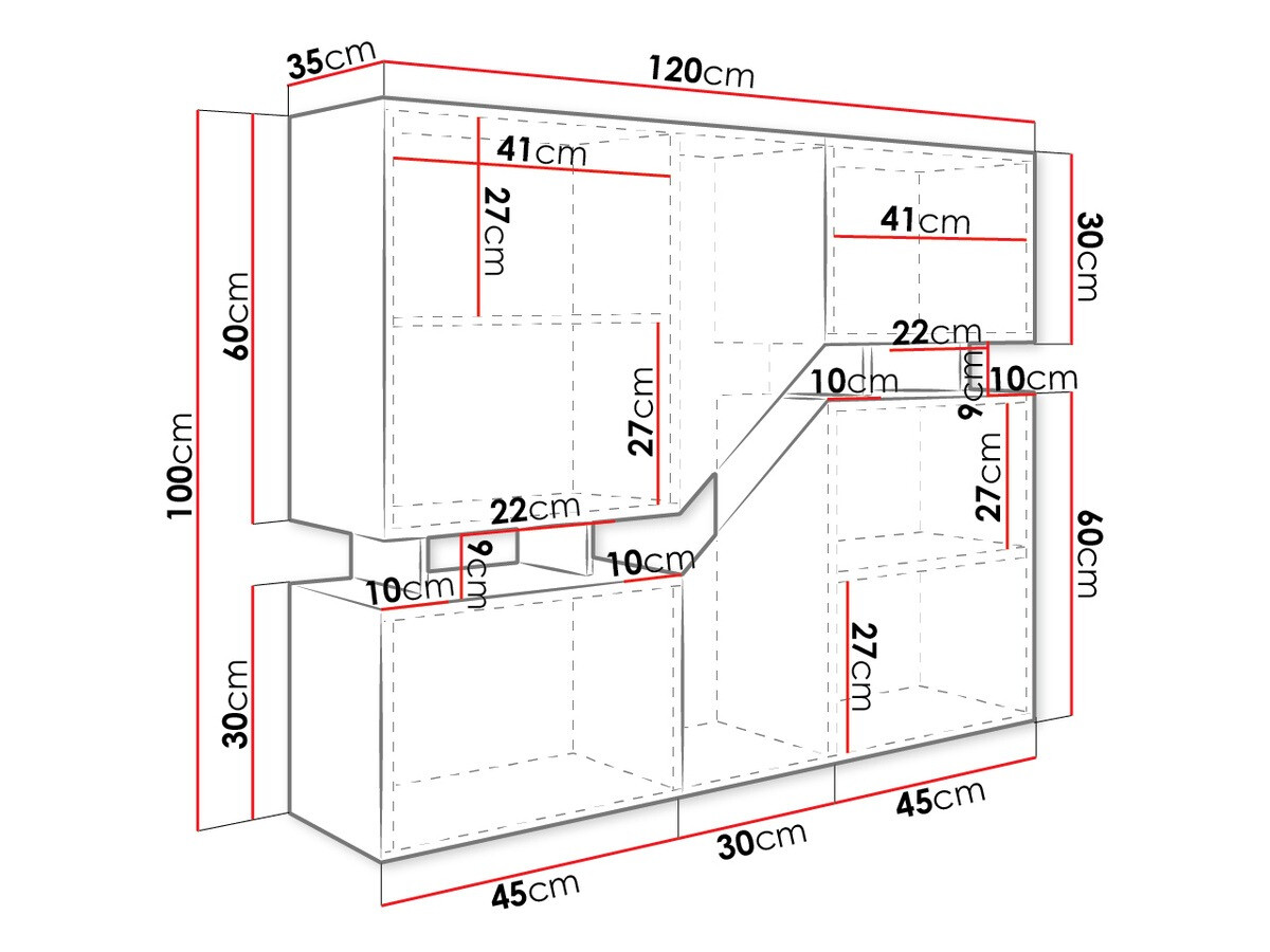 Skænk Comfivo Daldune (Wotan eg + Antracit)
