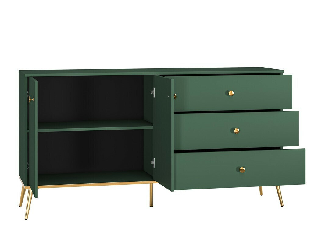 Stuemøbelsæt Flonovu 109 (Mørkegrøn + Gylden)