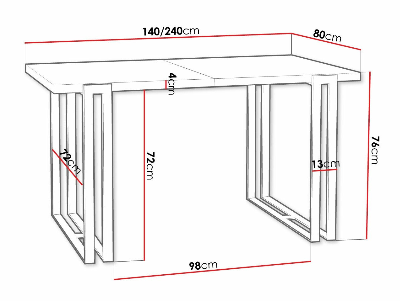 Bord Comfivo Sors (Brun + Sort)