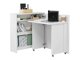 Hjørneskrivebord Concept Pro Lenart Levfere 156 (Hvid + Glansfuld hvid)