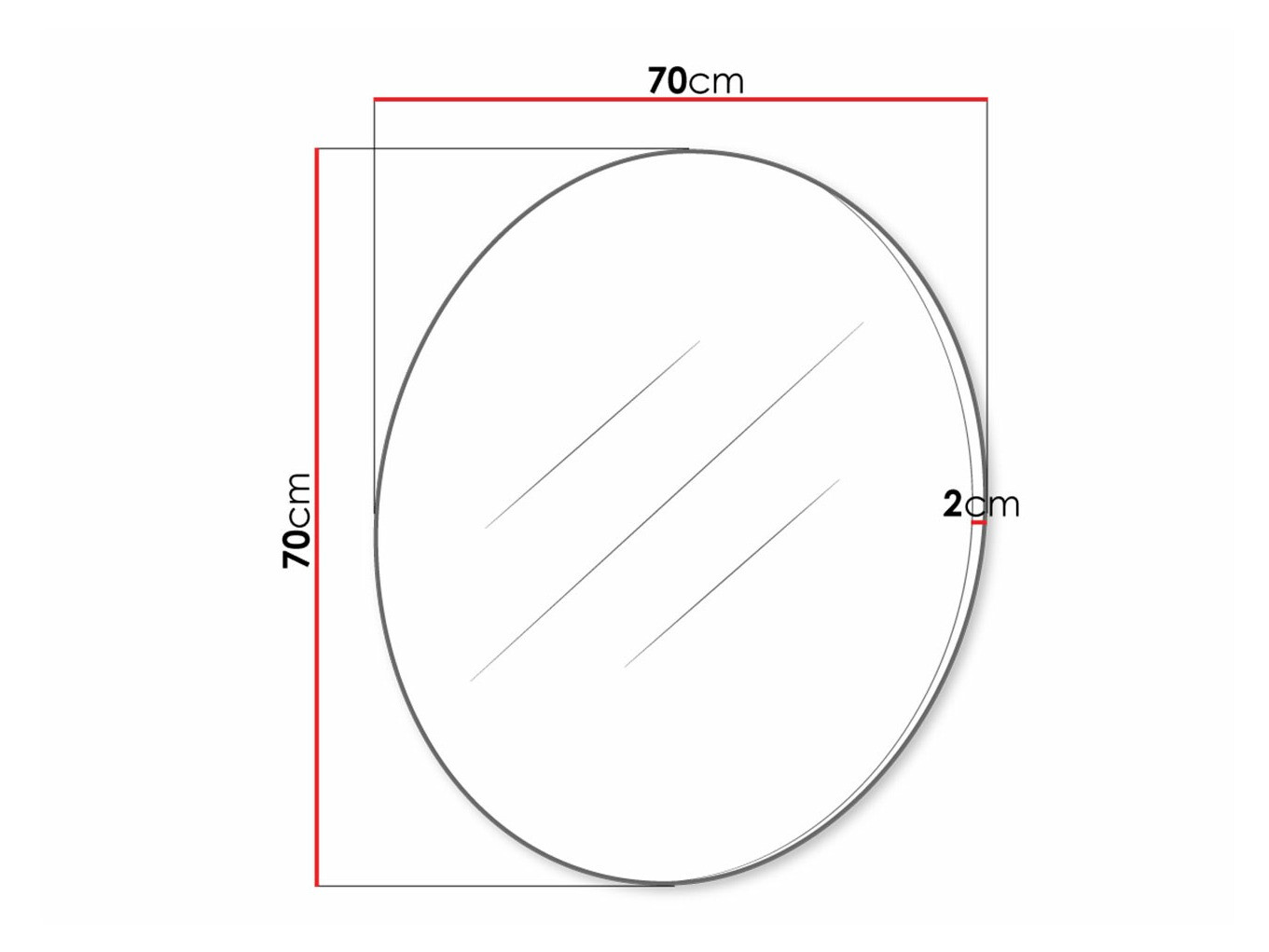 Spejl Delpher (Hvid + Glansfuld hvid)