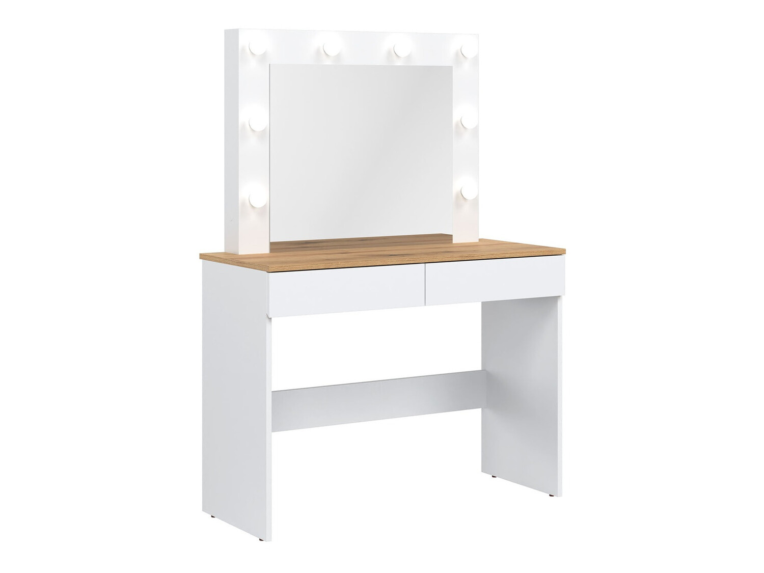 Sminkebord Catelbi 113 (Hvid + Egetræ)