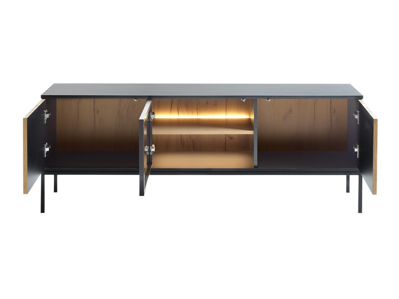 TV-bord Manal (Sort + Wotan eg)