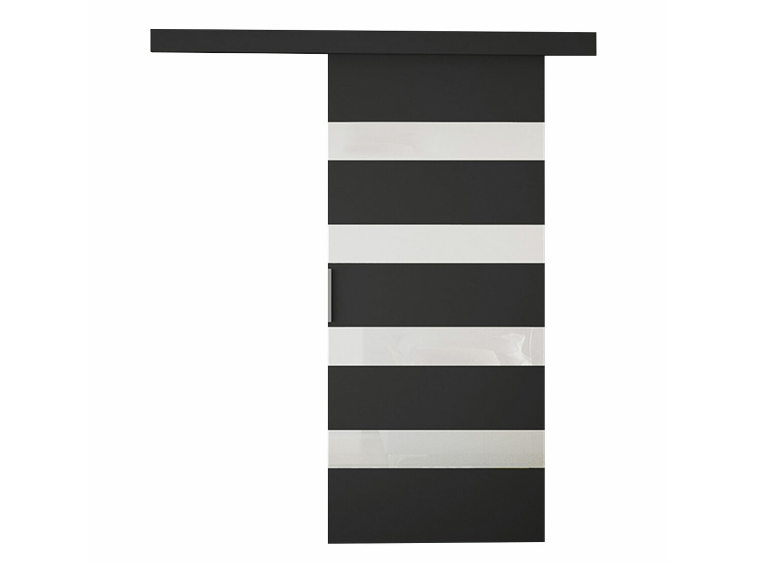 Skydedør Closico Materia V (Sort + Hvid)