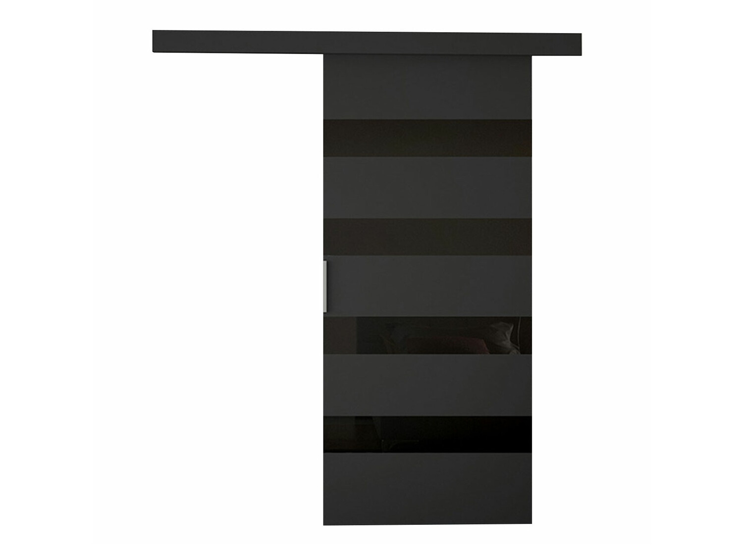 Skydedør Closico Materia V (Sort)