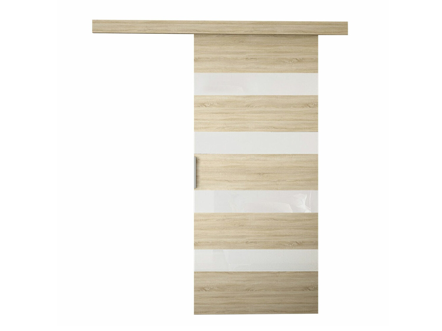 Skydedør Closico Portalis V (Sonoma eg + Hvid)