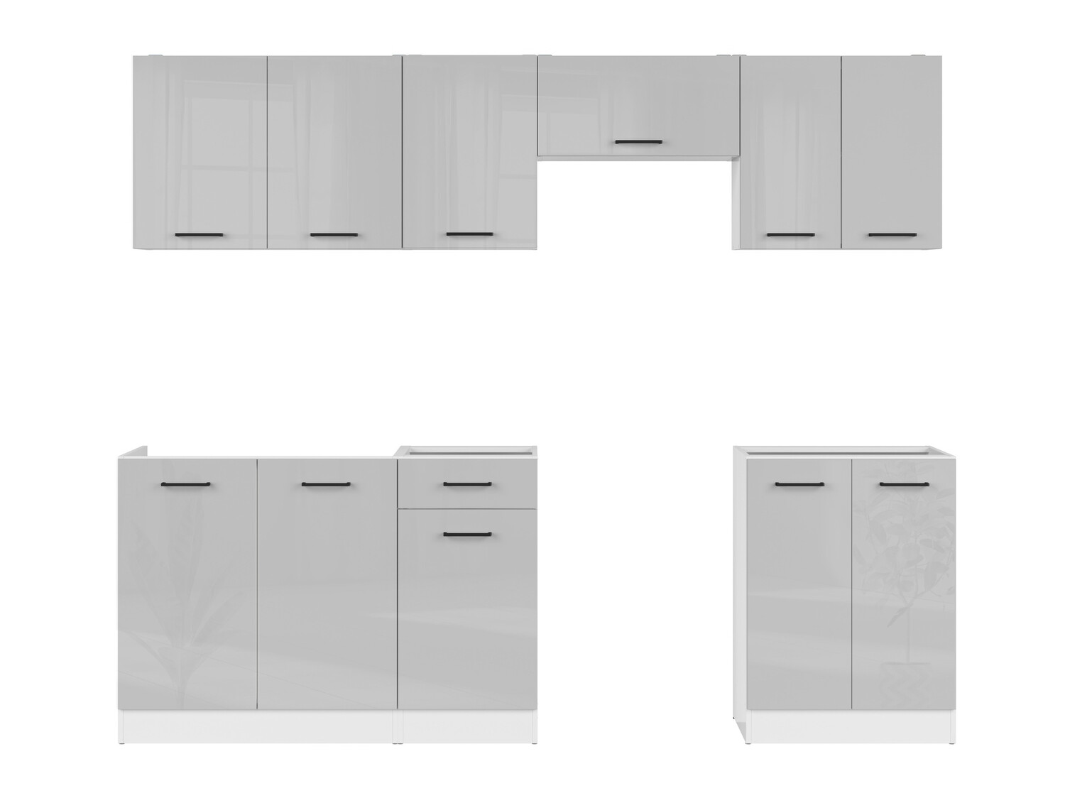 Modulkøkkensæt Line Grey 120