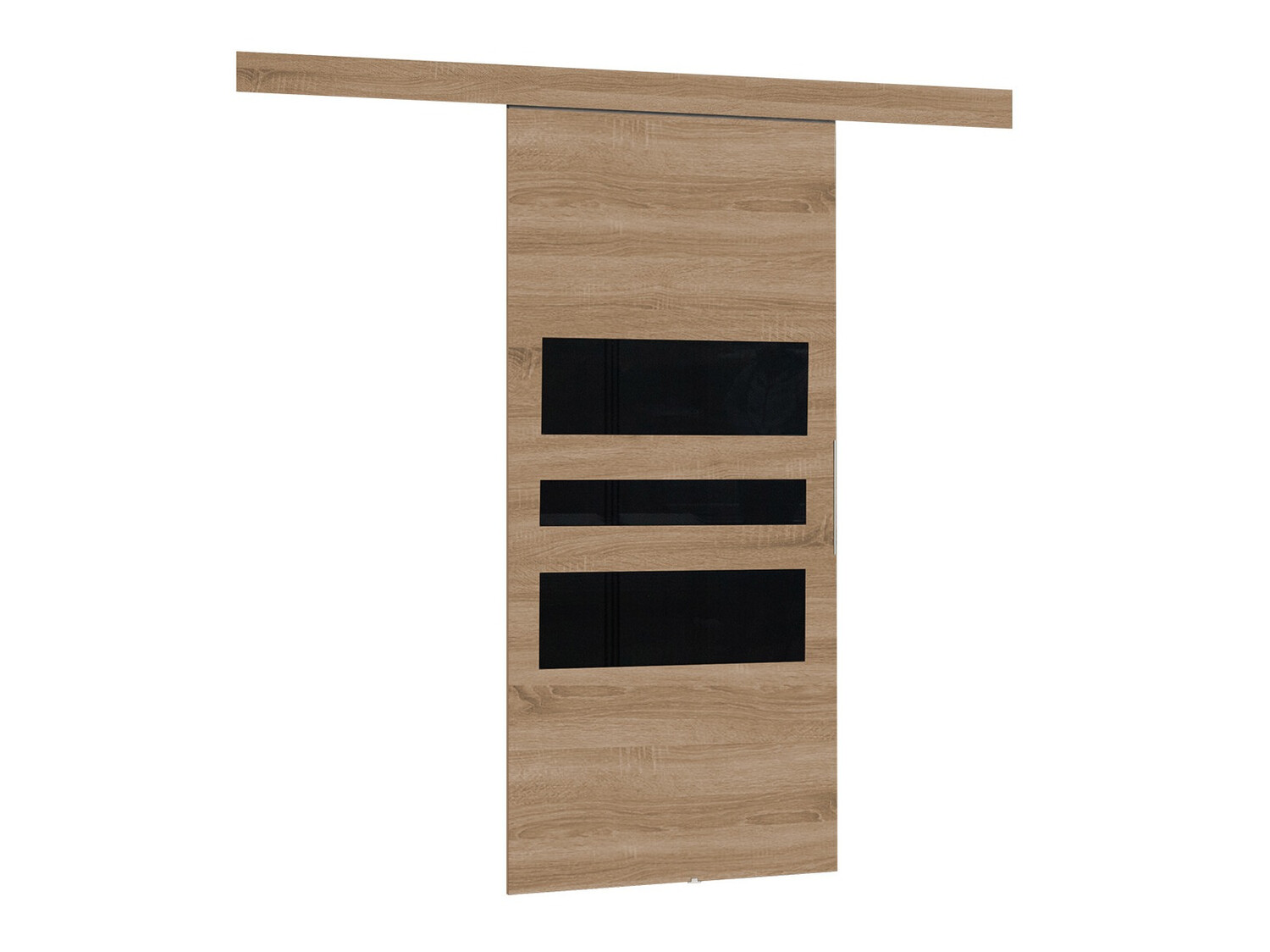 Skydedør Dover 138 (Sonoma eg + Sort)