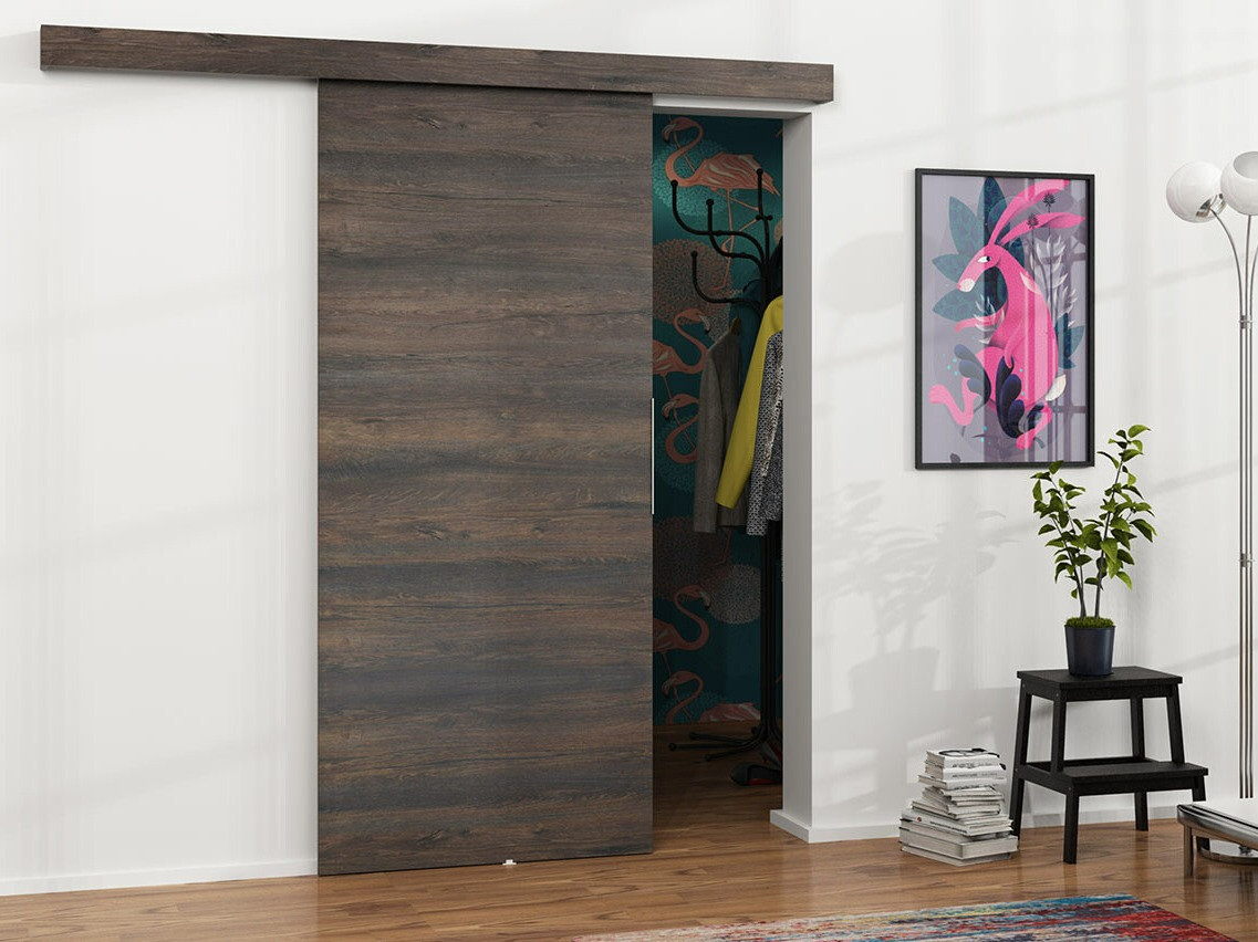 Skydedør Dover 143 (Mørk aske)