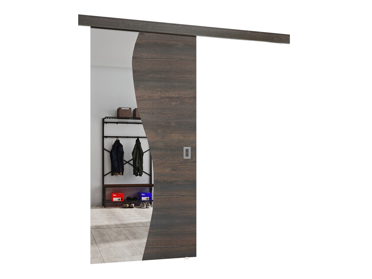 Skydedør Dover 151 (Mørk aske)