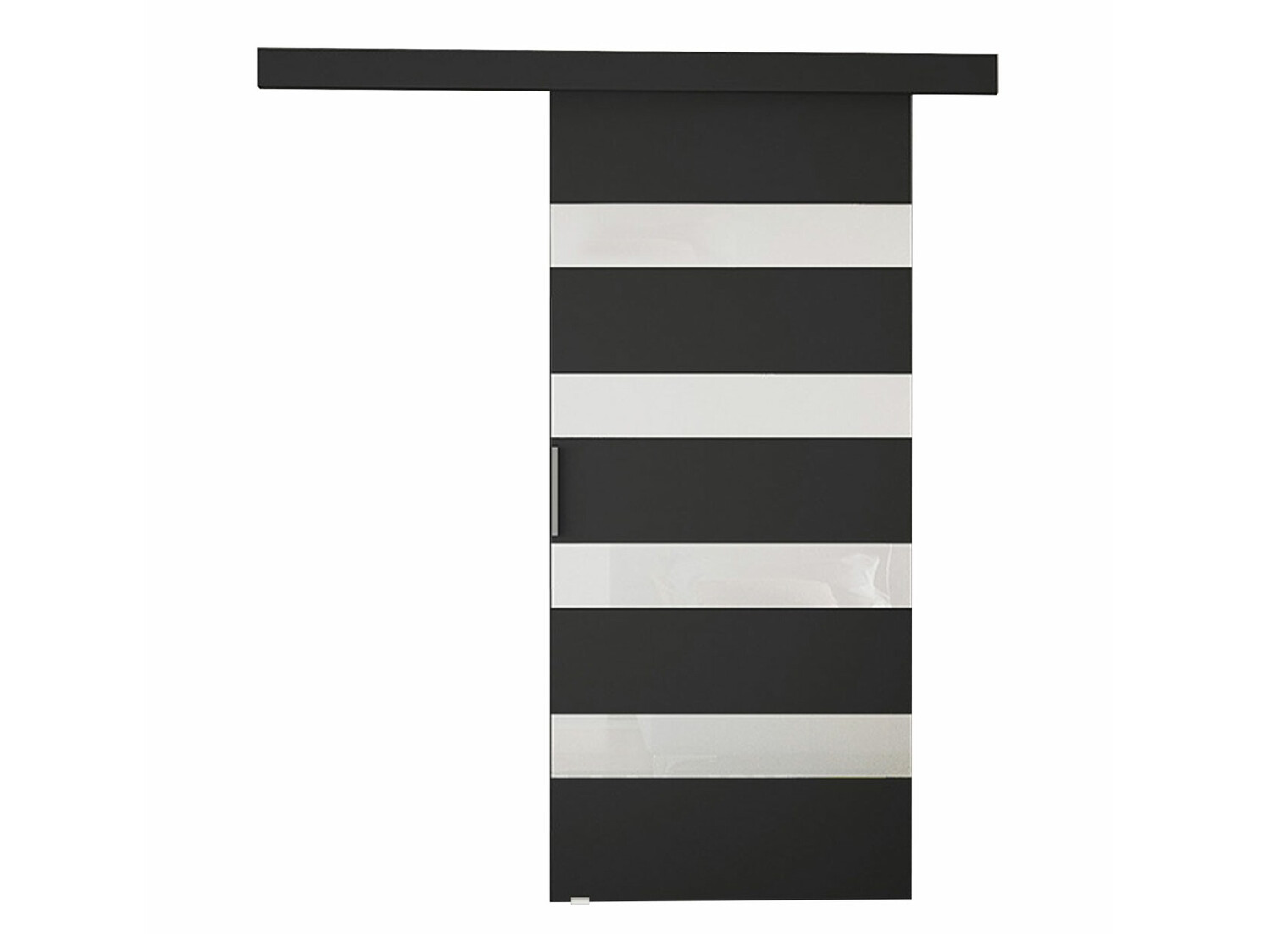 Skydedør Closico 179 (Sort + Hvid)