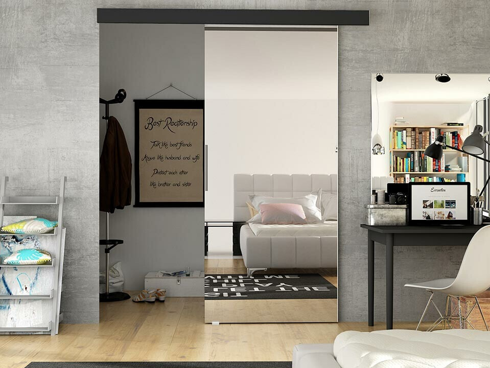 Skydedør Closico Fundus II (Sort)