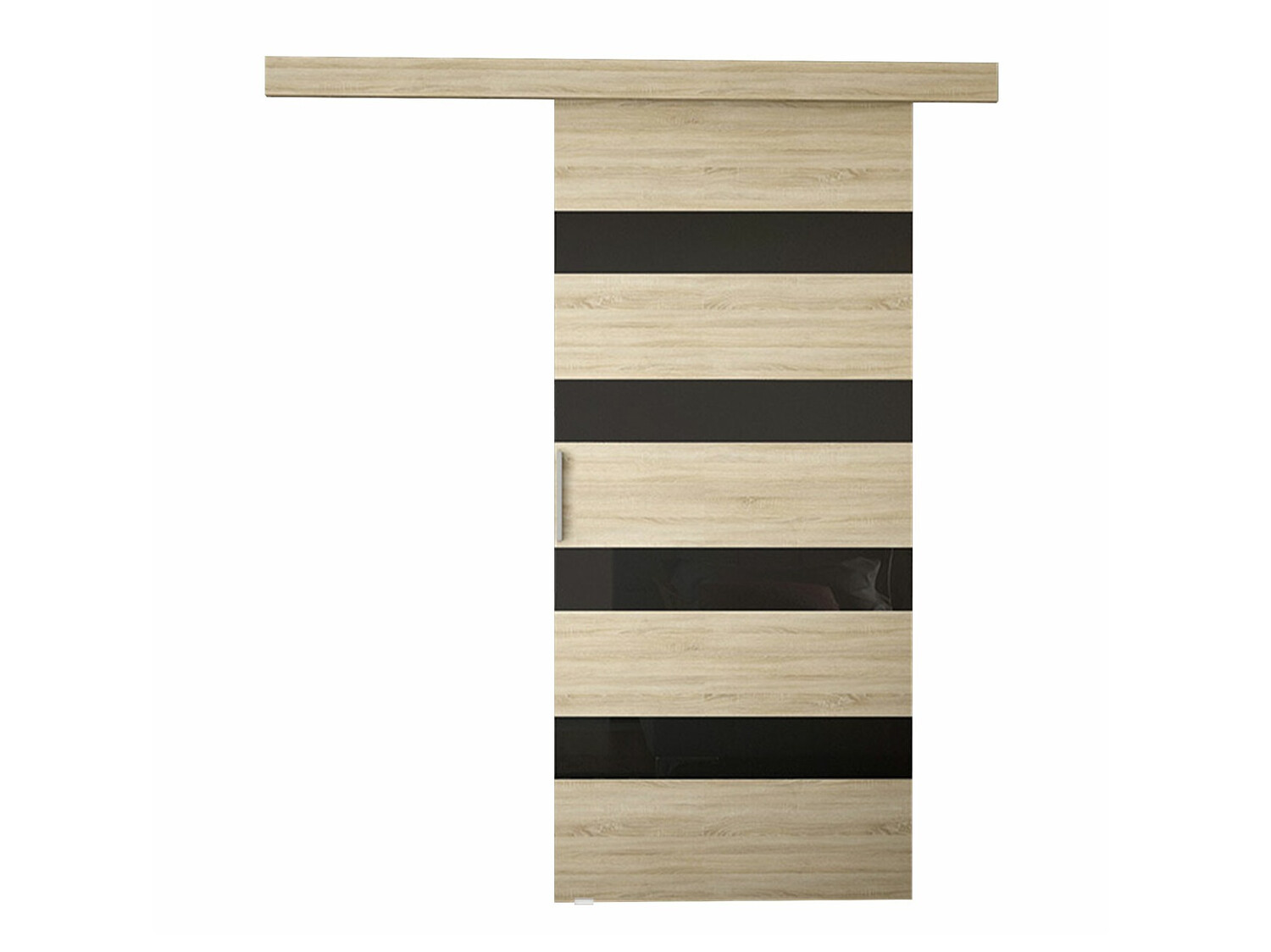 Skydedør Closico Fundus V (Sonoma eg + Sort)