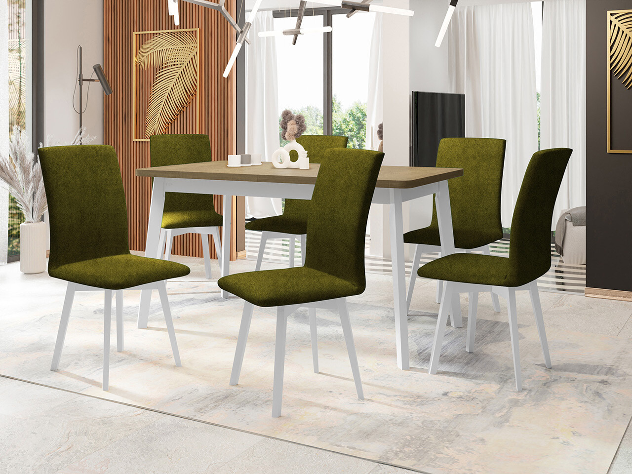 Spisestuesæt Victorville 325 (Hvid)