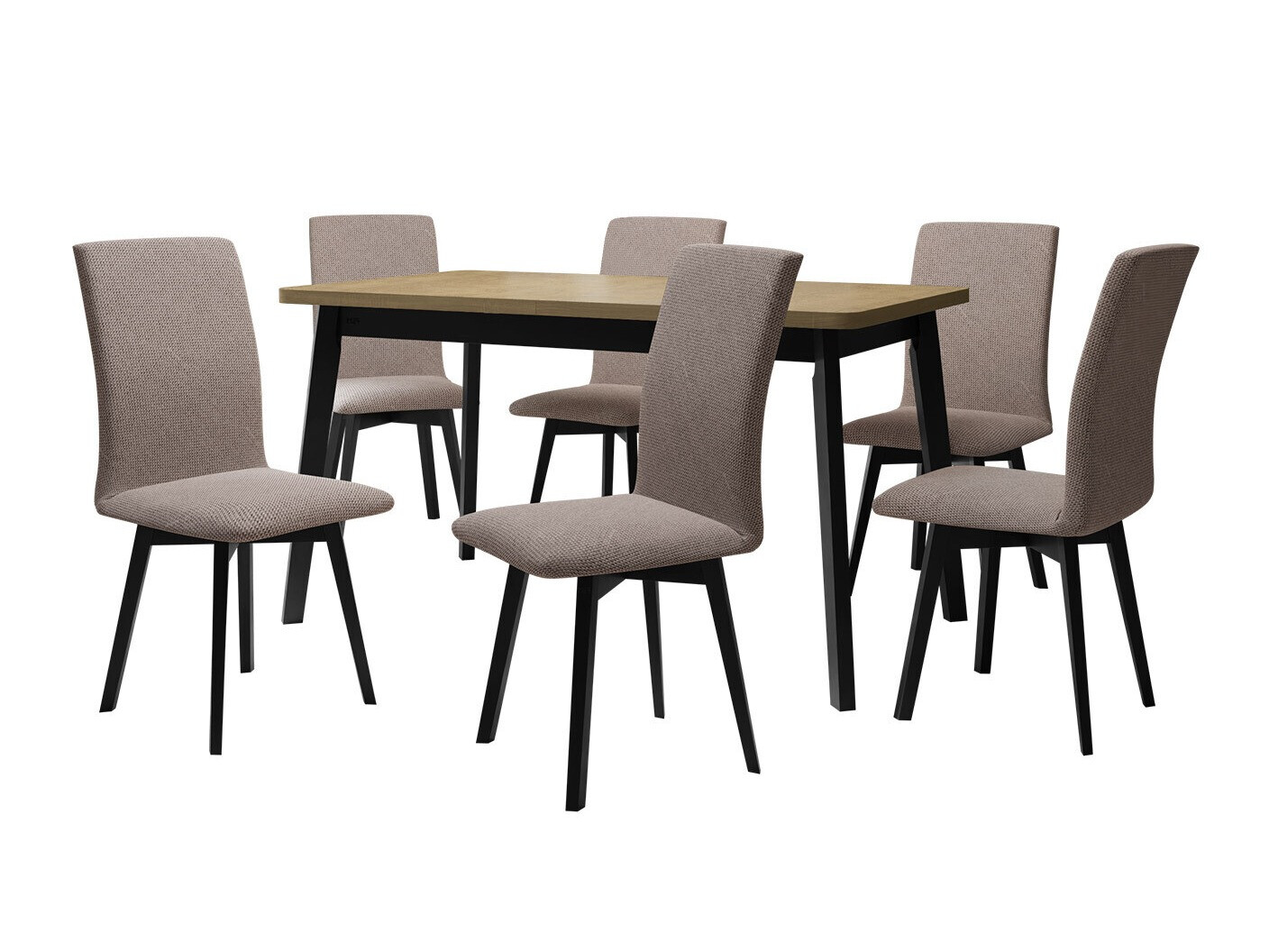 Spisestuesæt Victorville 325 (Sort)