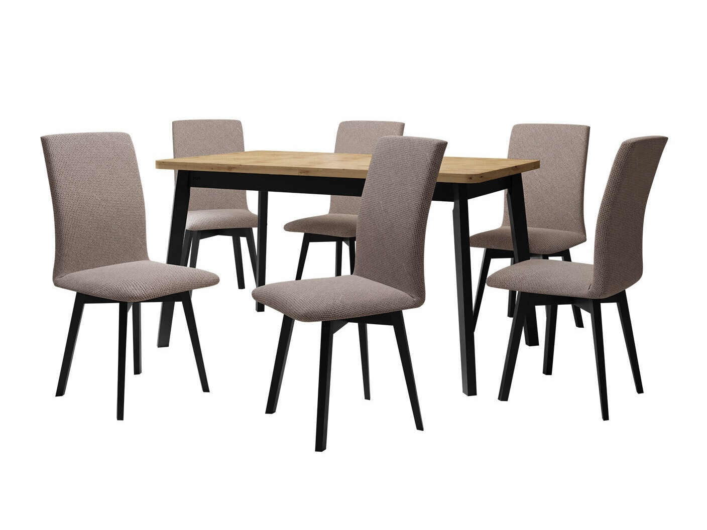 Spisestuesæt Victorville 326 (Sort)