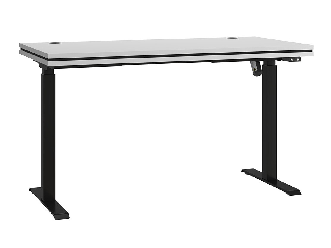 Hæve-sænkebord Tucson 170 (Lys grå + Mat sort)