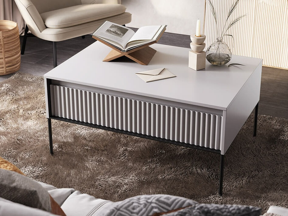 Sofabord Fernolu 110 (Grå + Sort)