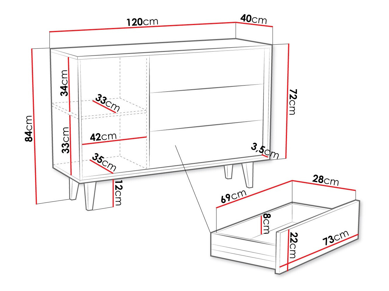 Kommode Comfivo Romtori