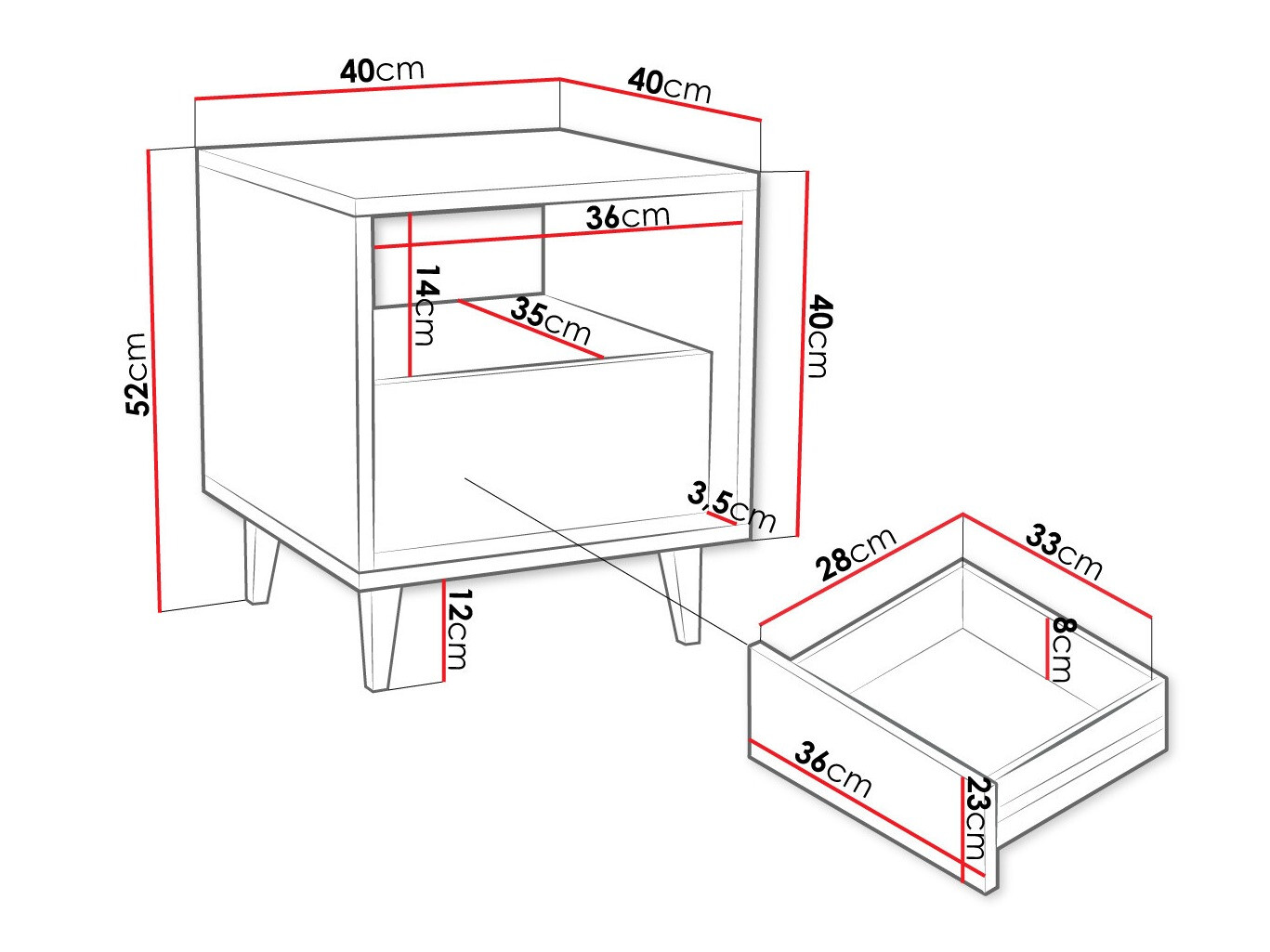 Sengebord Comfivo Romtori