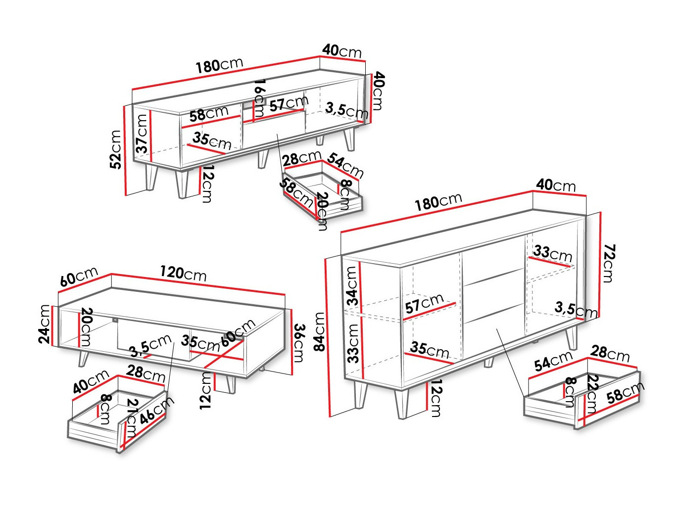 Stuemøbelsæt Comfivo Romtori