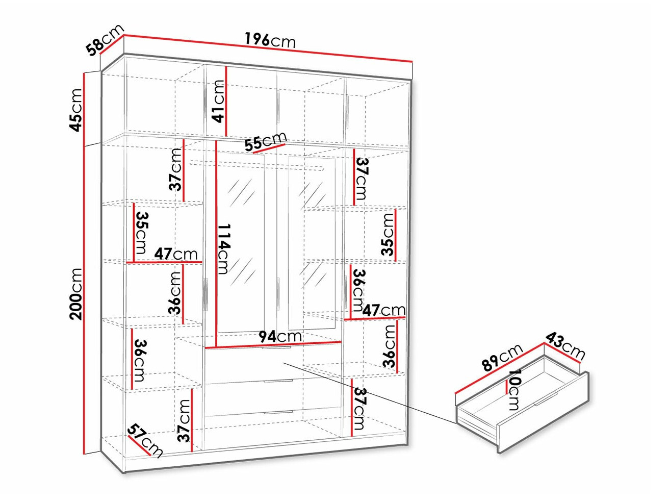 Garderobeskab Ophdome 107