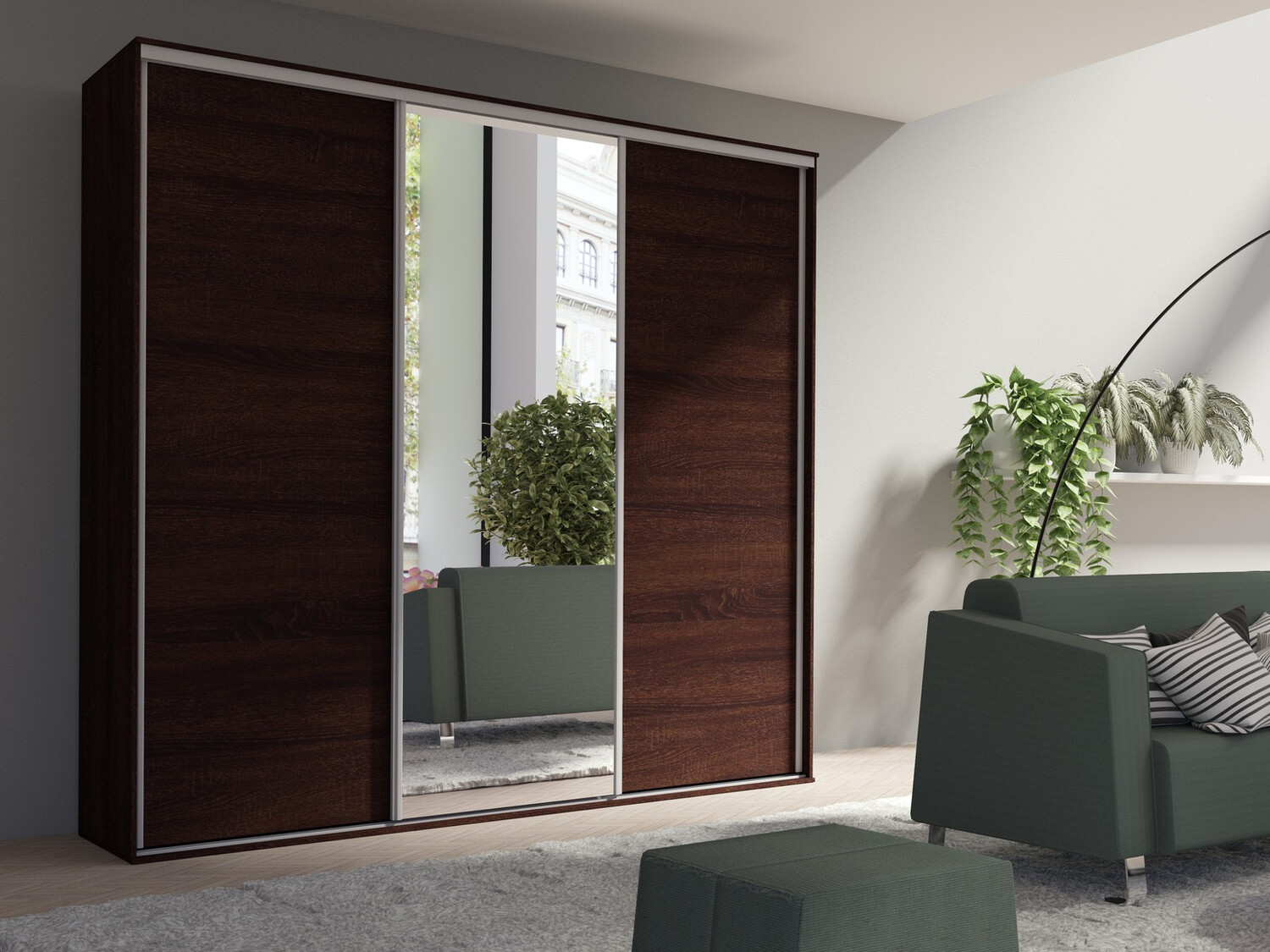 Garderobeskab Murrieta 145 (Mørk Sonoma eg)