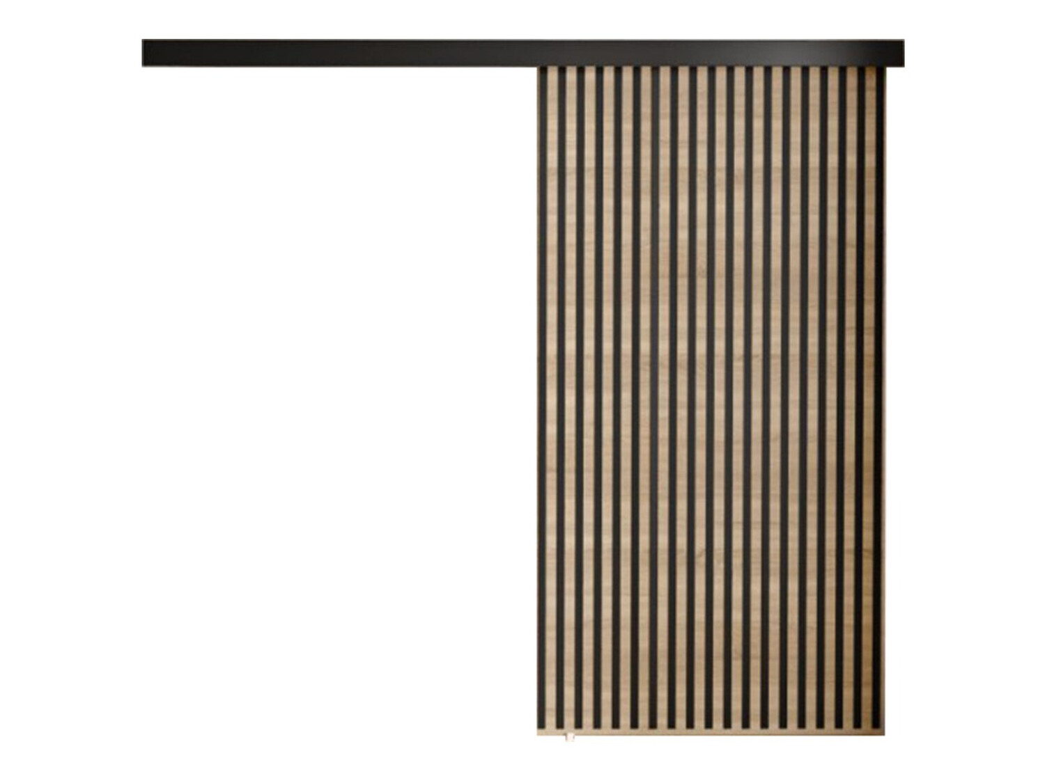 Skydedør Dover 204 (Sonoma eg + Sort)