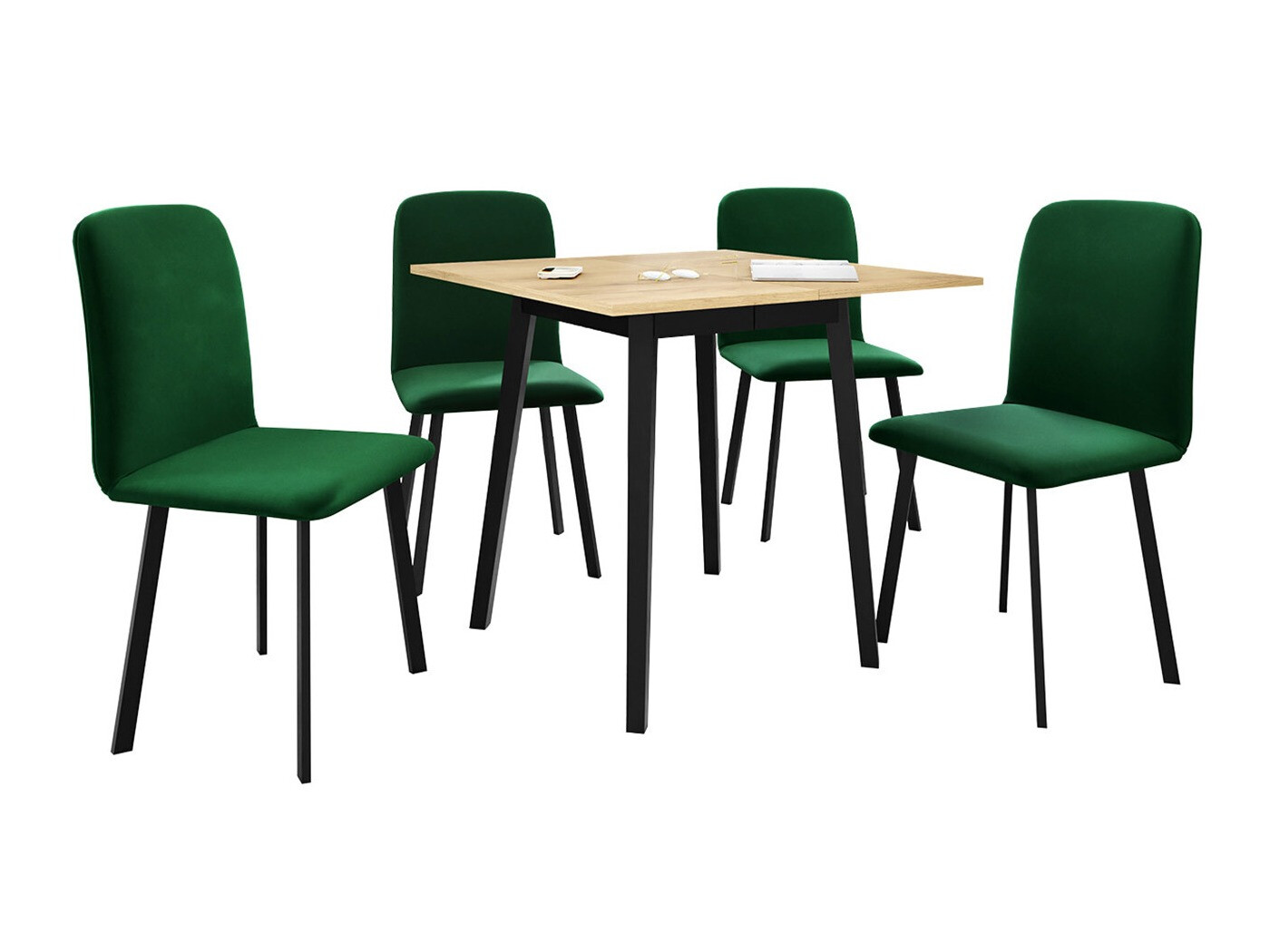 Spisestuesæt Edmond 116 (Craft gylden eg + Sort)