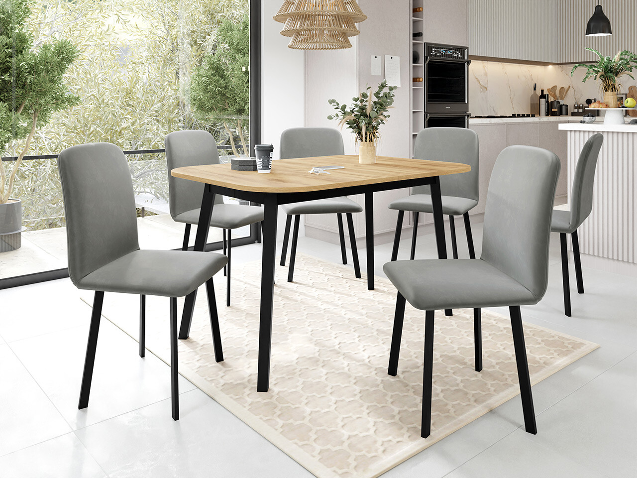 Spisestuesæt Edmond 117 (Amor Velvet 4318)