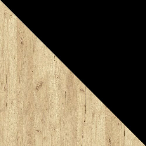 Spisestuesæt Edmond 121 (Craft gylden eg + Sort)