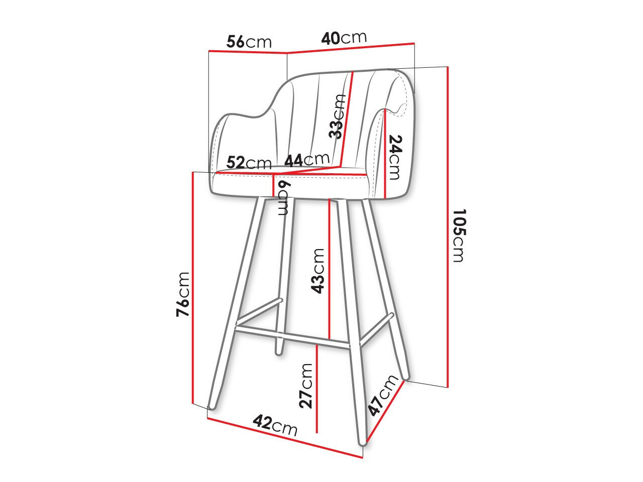 Barstol Comfivo Anser I (Magic Velvet 2219)