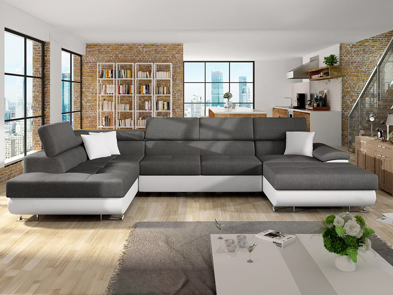 Hjørnesofa Comfivo Ruta IV (Soft 017 + Lux 06 + Soft 017)