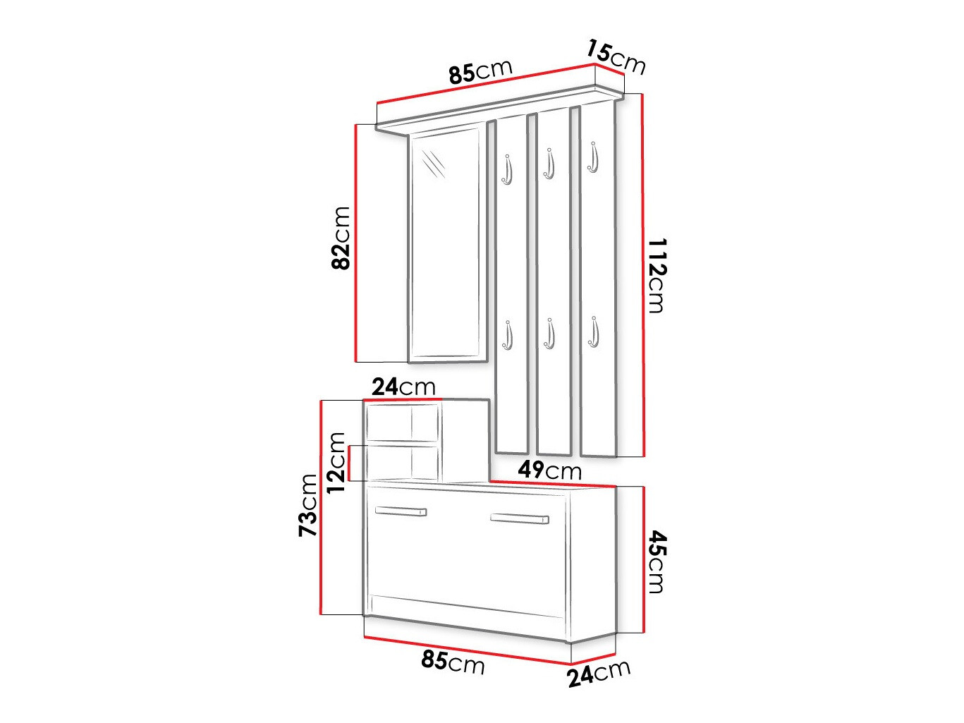 Entrésæt Candum (Sonoma eg)