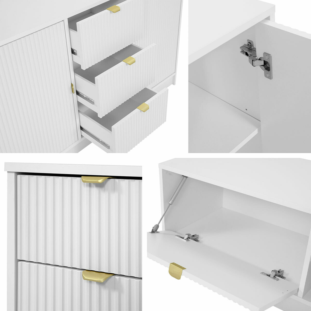 TV-bord Comfivo Papilio I (Hvid)