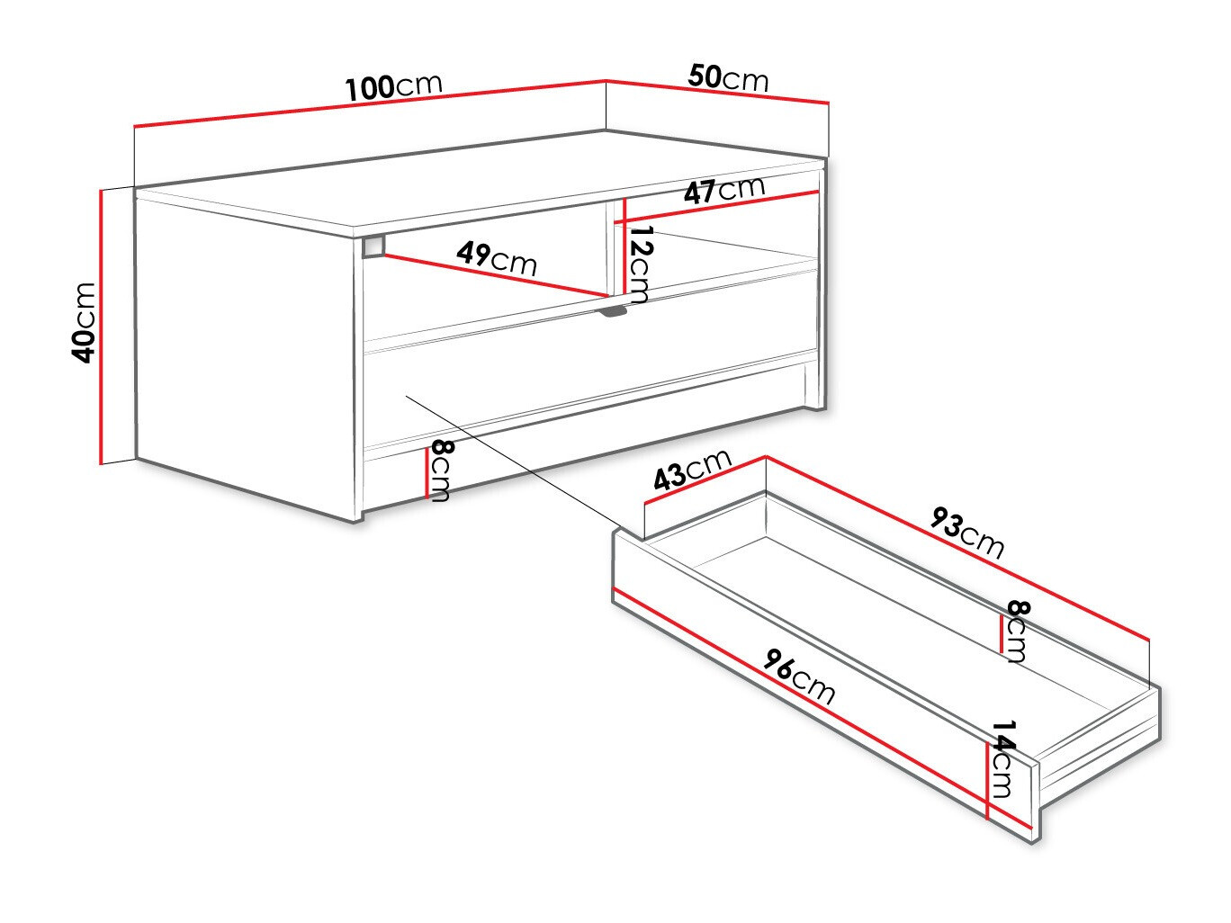 Sofabord Comfivo Papilio (Sort)