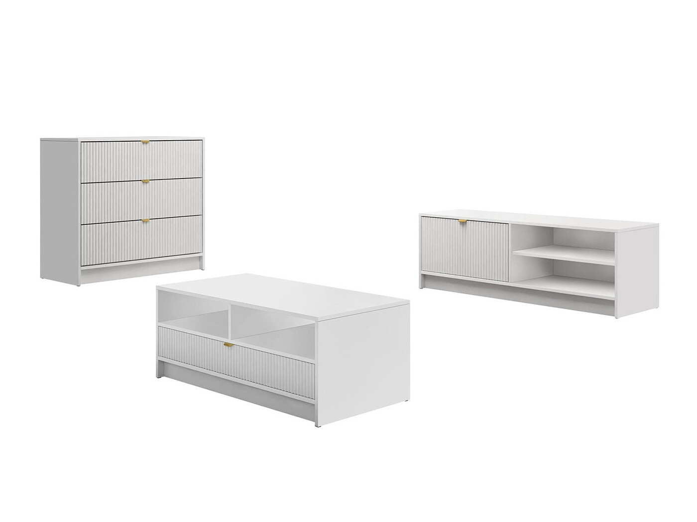 Stuemøblersæt Comfivo Larmire 108 (Hvid)