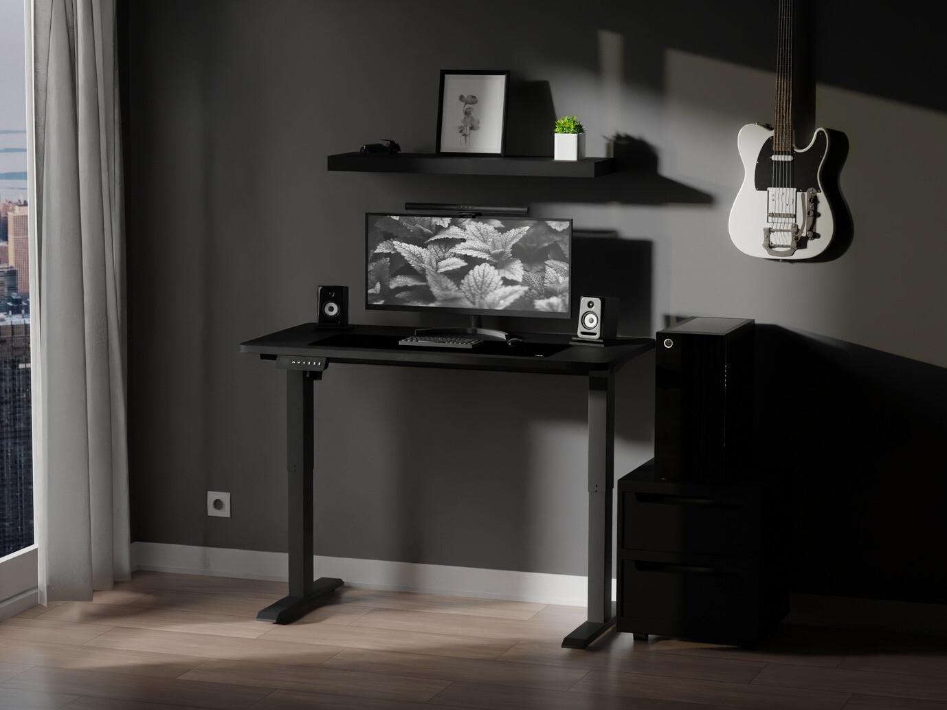 Hæve-sænkebord Lodi 100 (Sort)