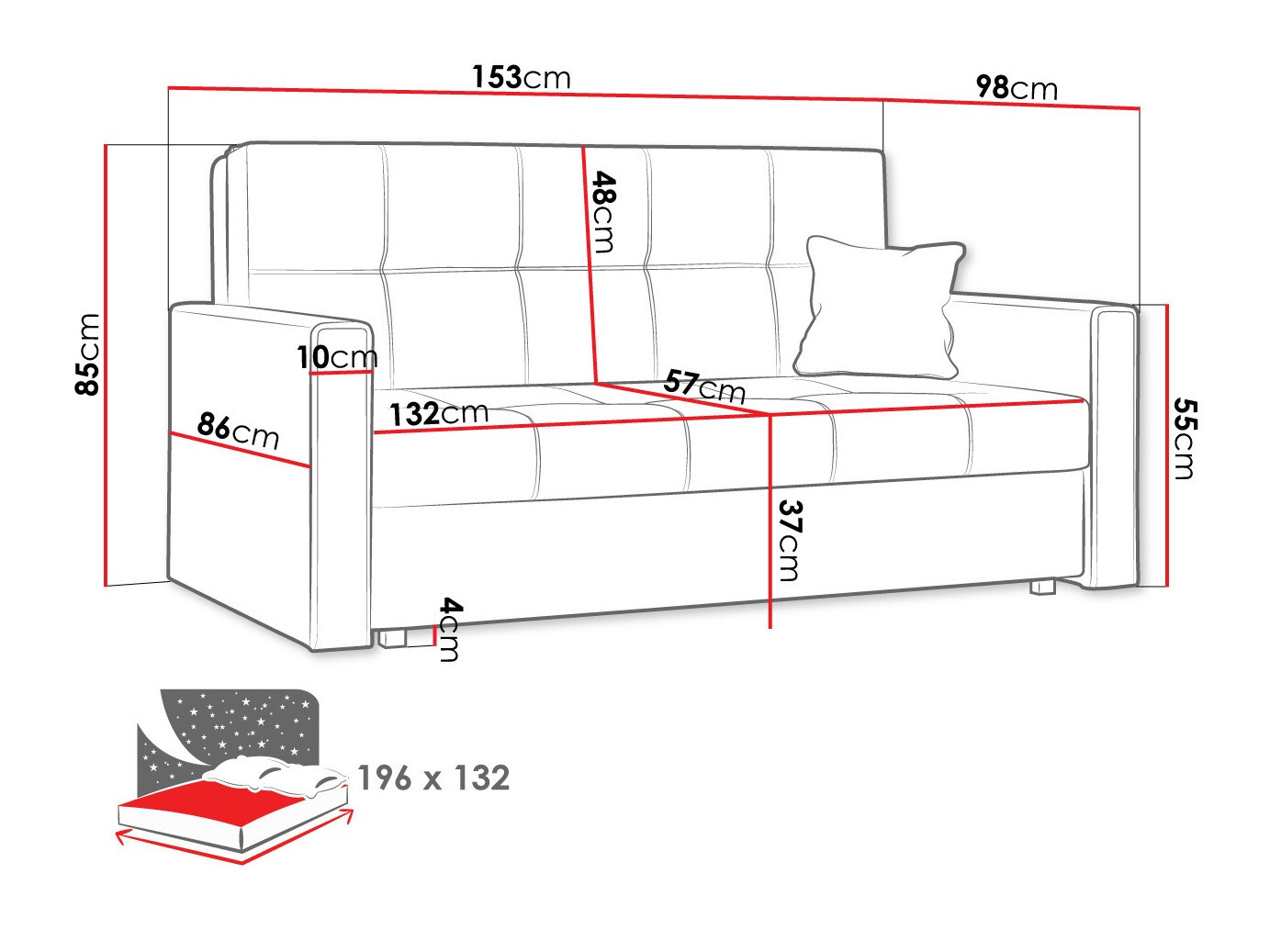 Sovesofa Nuvora III (Spirit 11)