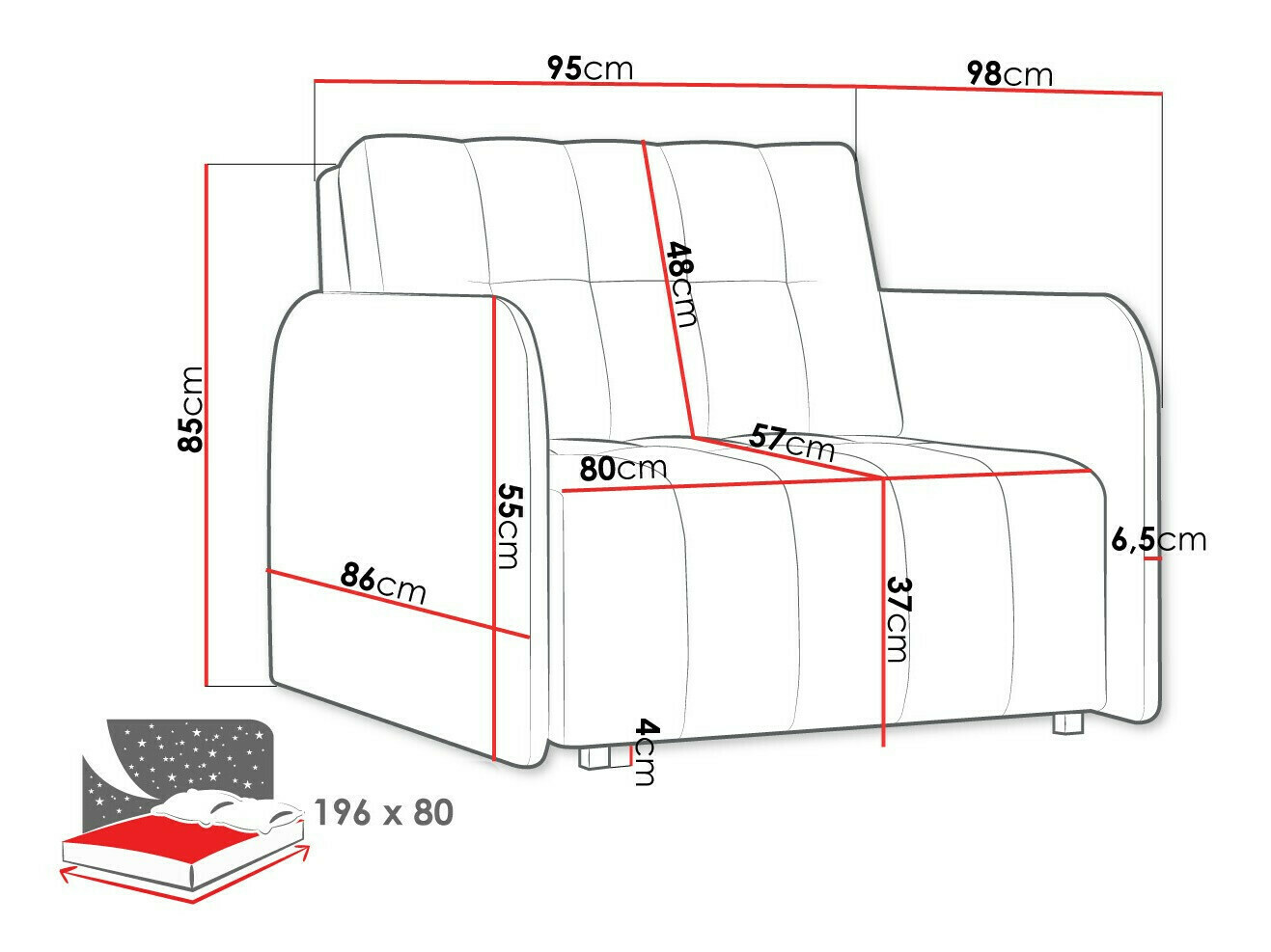 Lænestol Aquarin I (Kronos 9)