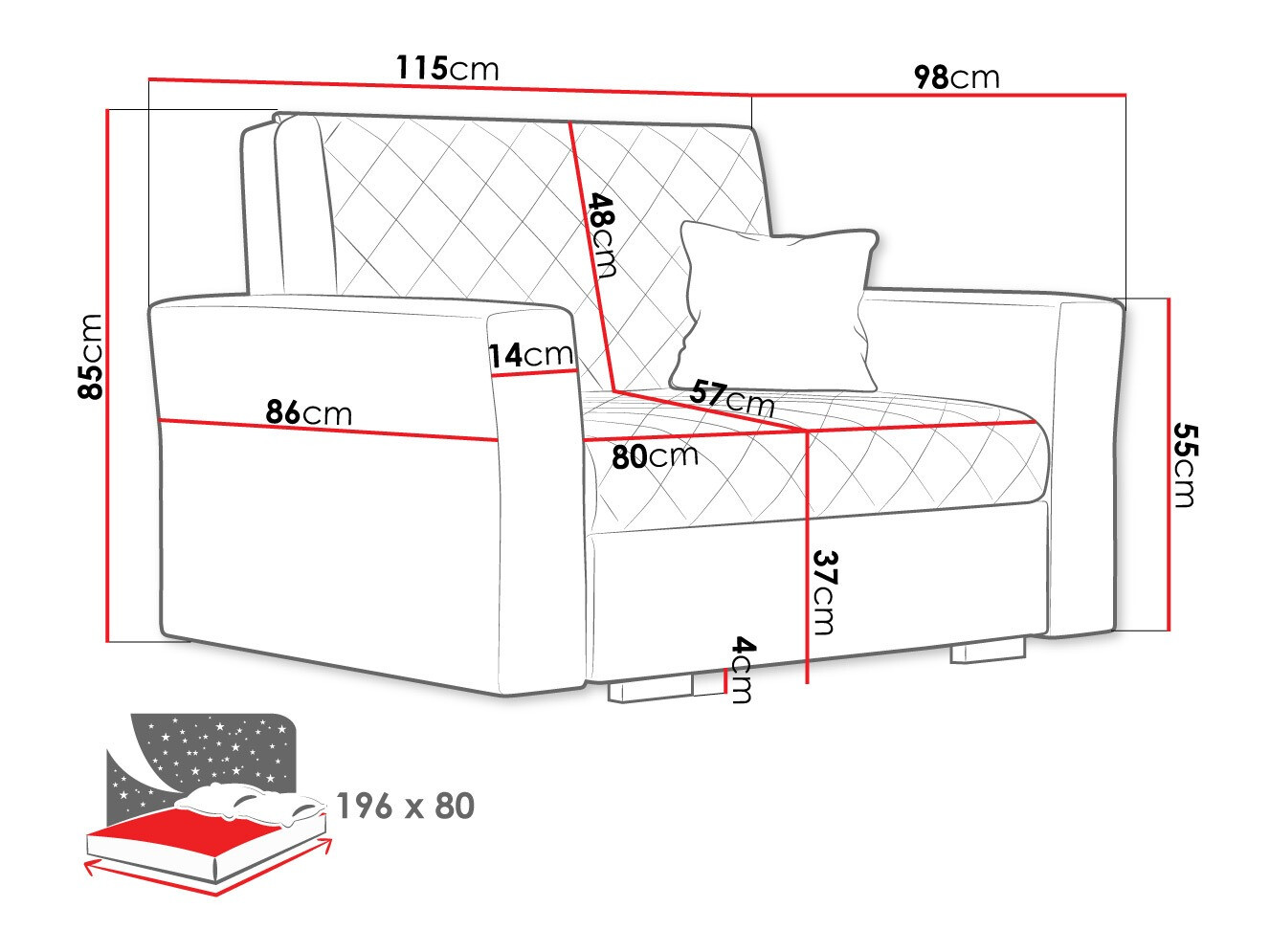 Lænestol Clarona I (Zanzibar 190)