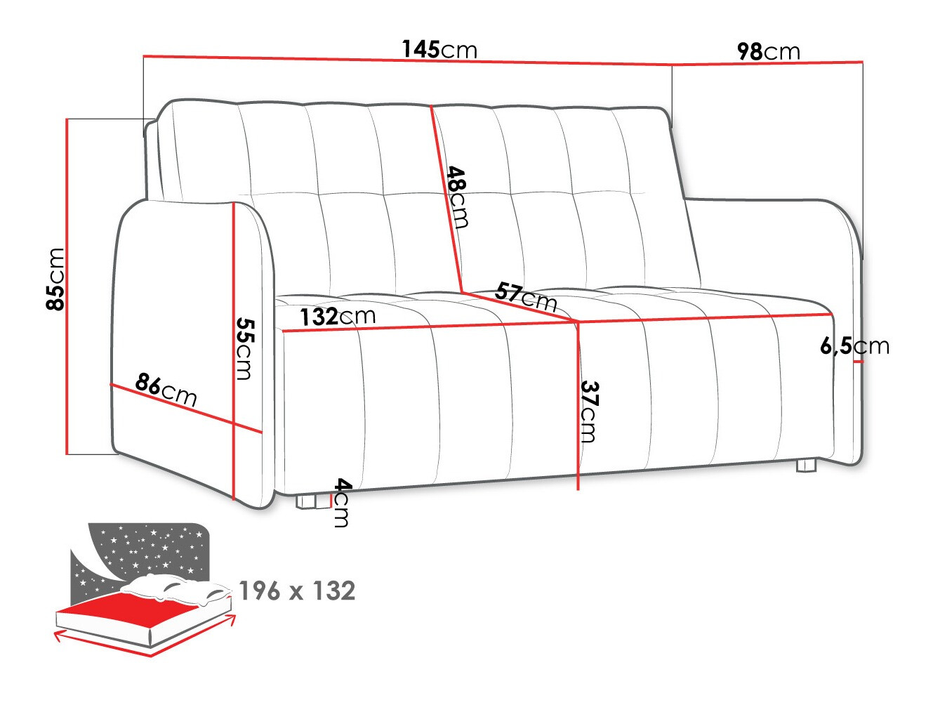 Sovesofa Aquarin III (Paros 3)