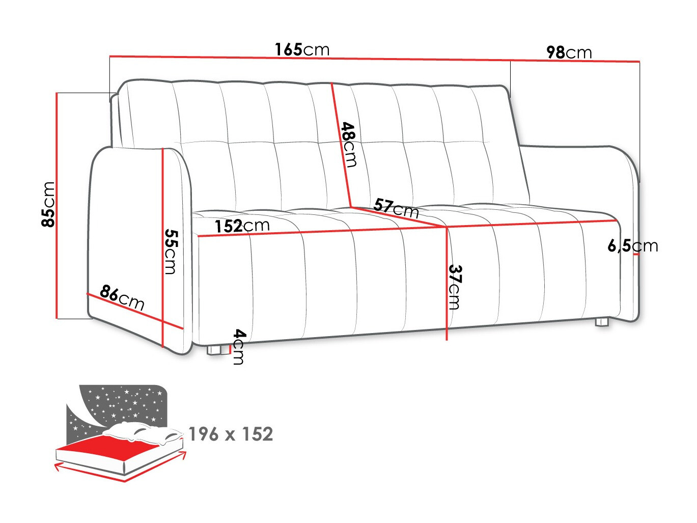 Sovesofa Aquarin IV (Kronos 22)