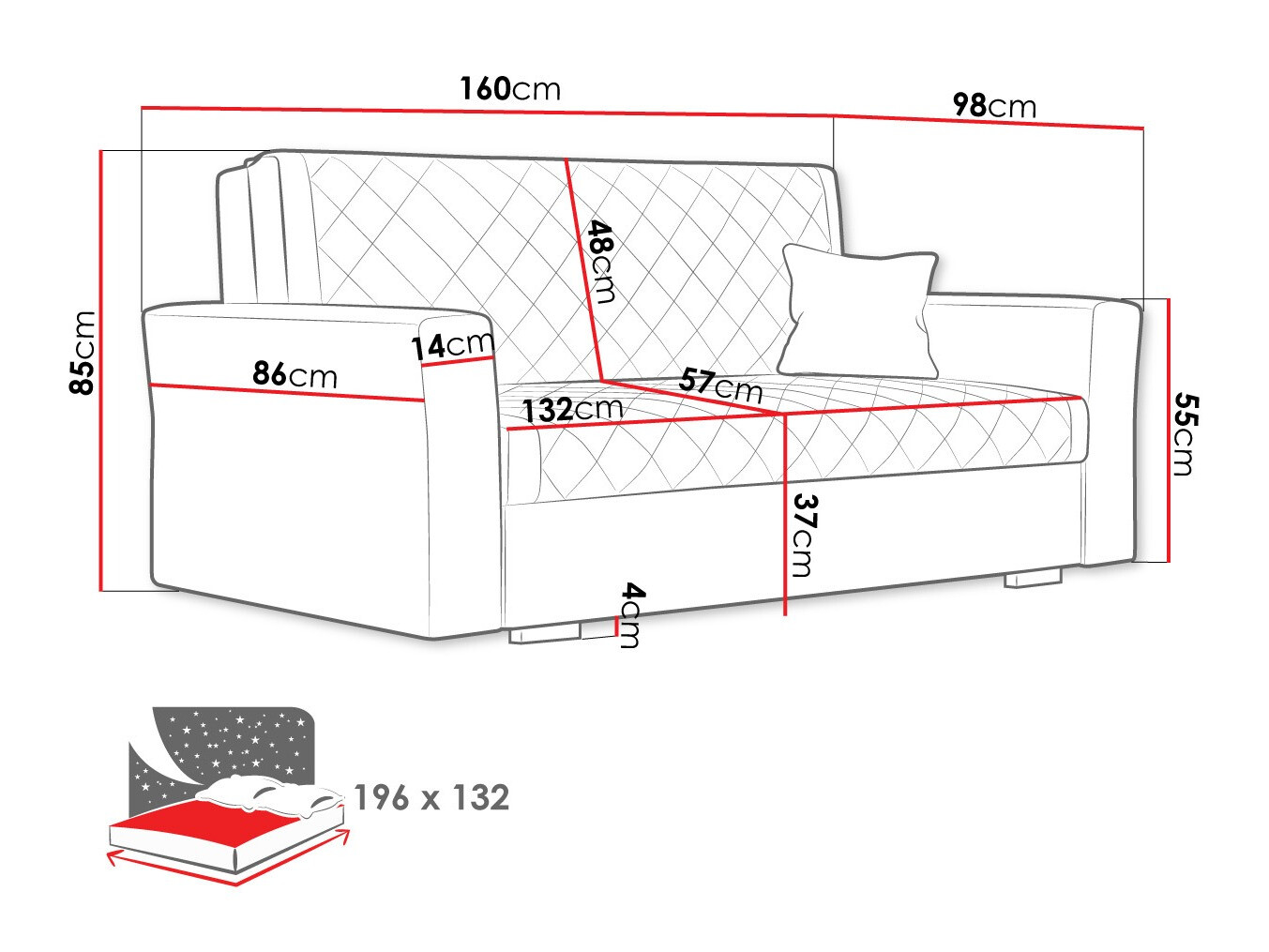 Sovesofa Clarona III (Zanzibar 190)